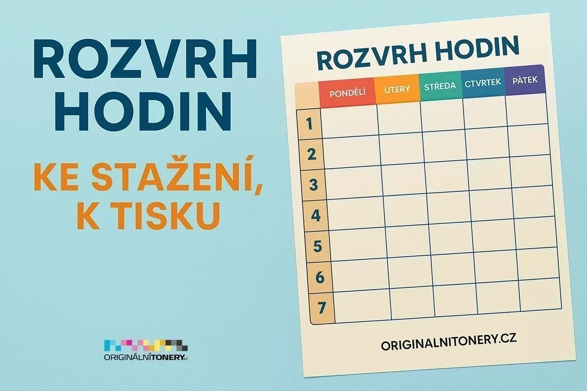 Školský rozvrh hodín na stiahnutie a okamžitej tlače
