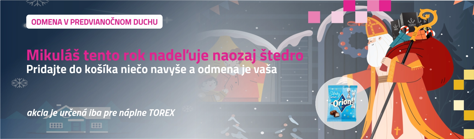 Mikuláš s adventným kalendárom