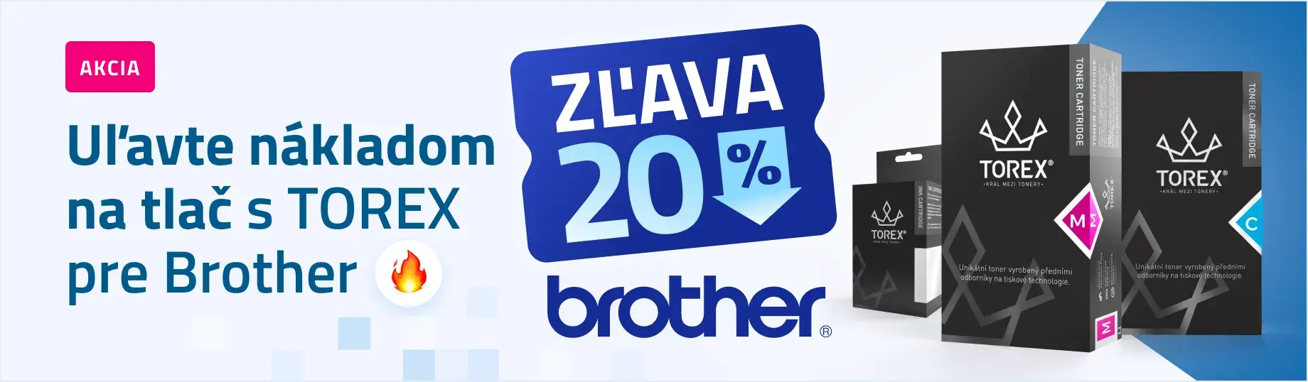Zľava 20% na náplne TOREX pre tlačiarne Brother