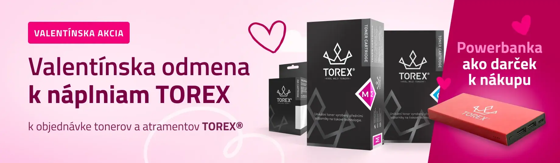 Powerbanka za nákup náplní Torex