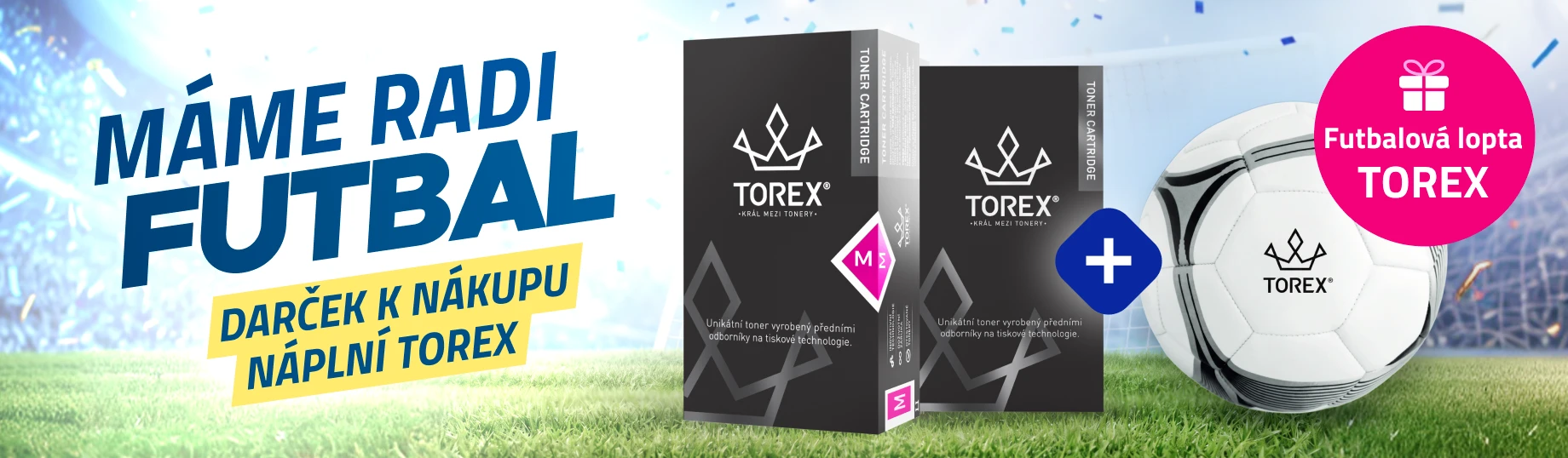 Futbalová lopta za nákup náplní TOREX